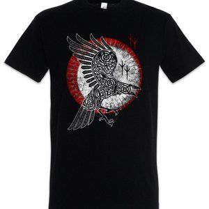 NORSE RAVEN T-SHIRT Hugin and Munin Valhalla Norse Vikings Odhin Odin Thor